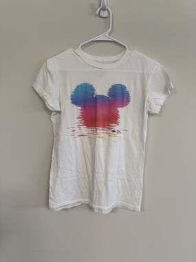 Vintage 1990’s Disney Cruise Line Mickey Mouse Sunset Silhouette Rainbow Graphic